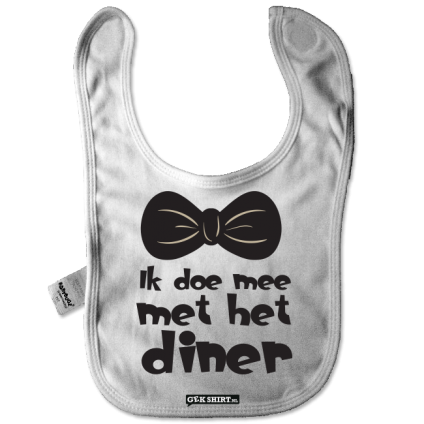 Ik doe mee met het diner Slabbetje met vlinderstrik