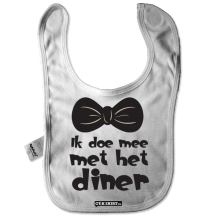 Ik doe mee met het diner Slabbetje met vlinderstrik